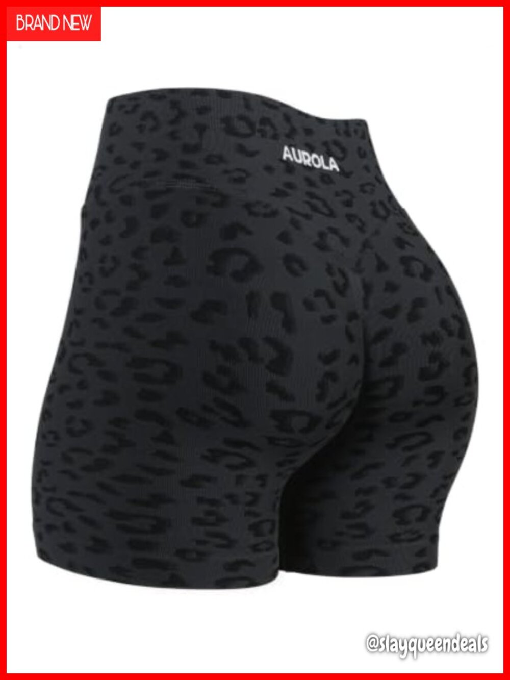 Leopard Seamless Scrunch Booty Lifting Workout Shorts High Waist Compression